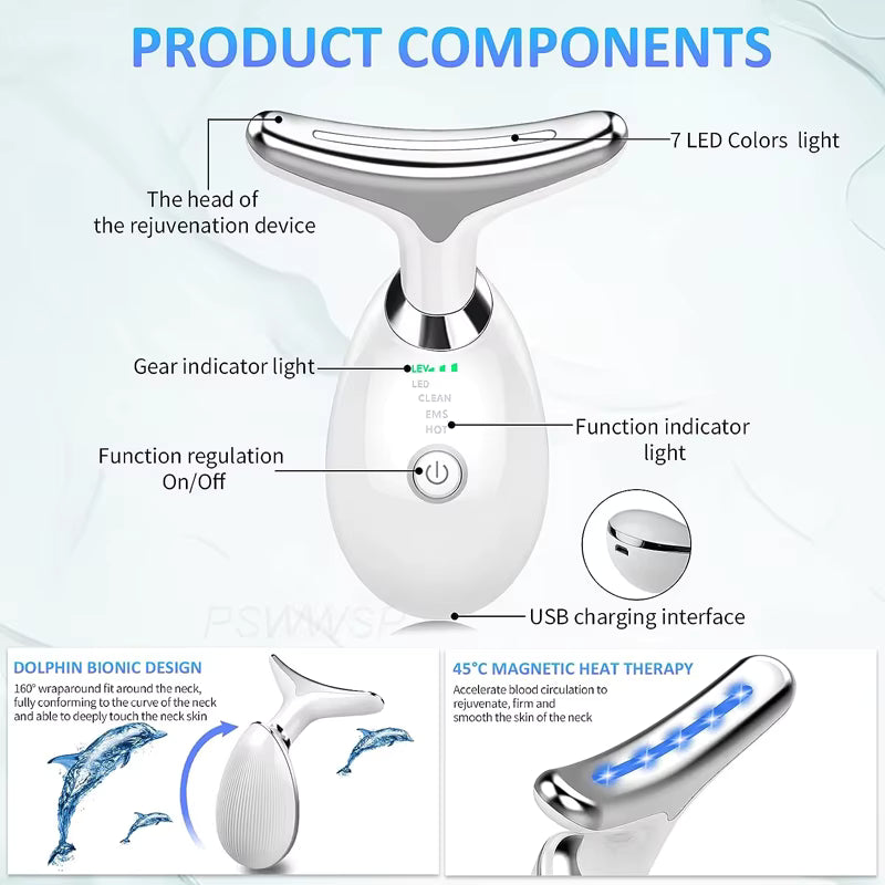 Dispositivo de terapia de luz LED triple y limpieza profunda